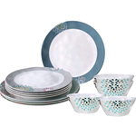 Confezione Piatti Stoviglie Belfiore 12 Pezzi Carav