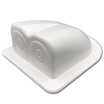 Pasacables de techo blanco de 2 orificios