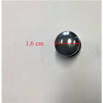 Mini-Knopf aus poliertem Nickel-Kunststoff