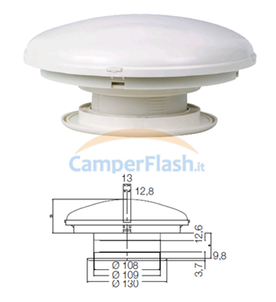 VENTILATION AIR ÉCHAPPEMENT Champignon Tête Forme Rv Toit Car