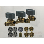 3 Way Gas Valve Block Ø 8 Mm Cb8 Taps