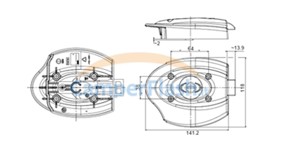 Full handle lock Zadi - Outside GRIGIO - Without Cylinder - WK39WK24G