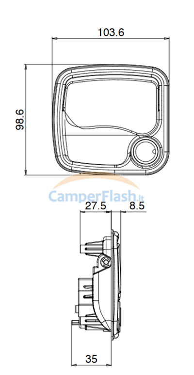 Full handle lock Zadi - Outside GRIGIO - Without Cylinder - WK39WK24G
