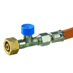 Tubo gas sicurezza per bombola italiana - alta pressione - 450 mm con valvola sicura - Gok