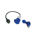 ADATTATORE SPINA SCHUKO CON CAVO 220V A PRESA CEE, 28 cm - IP44 PER CAMPER