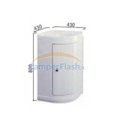 Lavandino per Bagno ad Angolo 330x330 mm. [907632] - 29,90€ iva inclusa  Camper - Camping - Campeggio, Accessori per camper, caravan e camping