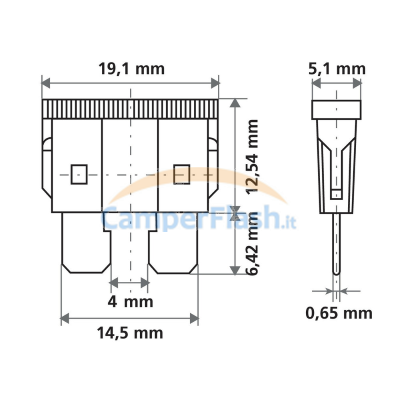 FUSIBLES À LAME AVEC LUMIÈRE LED 10 PIÈCES - CAMPER - 70188