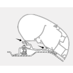 Ducato/Jumper/Boxer Brackets For DOMETIC Pr2000 Awning 9103103890