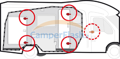 Serrure de porte standard Safe Door Guardian FIAMMA 2 pièces 05388-01-