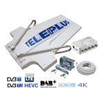 ANTENNA TV TELEPLUS DIRETTIVA PER SEGNALI DIGITALI TERRESTRI 36DB PER CAMPER ROULOTTE