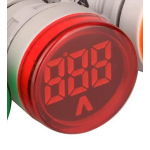 Display Voltmetro Spia 230V Presenza Rete Rotondo Rosso