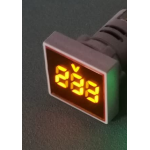 Display Voltmetro Spia 230V Presenza Rete Quadrato Arancio