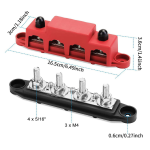 Kit Bus Bar Morsettiera 250A 4 Vie Coppia Rosso / Nero