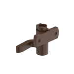 Chiusura gancio serratura asta rotante porta bagno - inferiore sinistra - alto destra - Marrone (1 Pz)