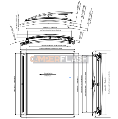 Cúpula de repuesto (sólo cristal) - SkyView 650x650 - BG 2277 - DOMETIC - 4460004749