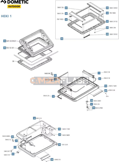 Guarnizione D21 Telaio Cornice Seitz S3/S4 e oblò Heki 1, Heki 3 Plus, Heki 4 Plus - 5 Metri- 550E23 - 4460000157
