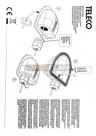 Teleco kabelverschraubung 1 loch spcp1 - 19685