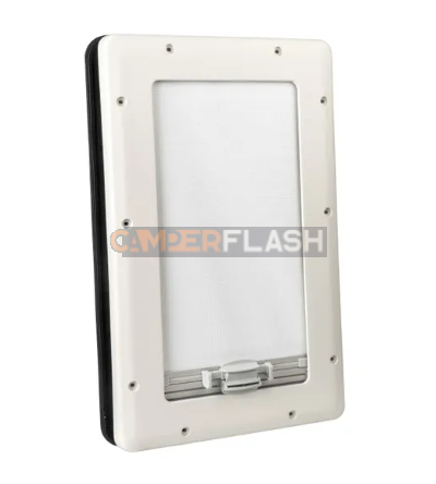 Finestra Completa Seitz S4 350X500 mm OPALINA (per bagno) - Cornice nera 