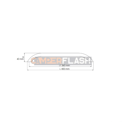 Aluminium handle 400mm - TREM - N4331400