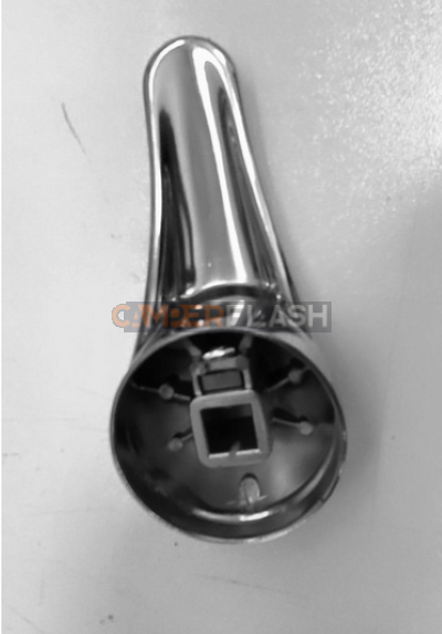 Poignée chromée pour mélangeur à vis vertical Forme carrée - 018-MANX