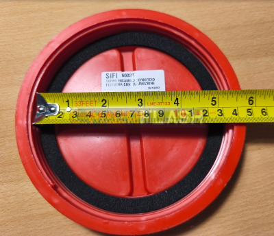 Tapa superior para depósito de agua - hembra - diámetro exterior 158 mm - interior 140 mm - con junta