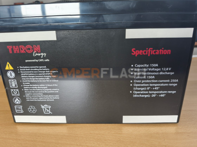 Batteria Litio LiFePo4 celle CATL - 150Ah - Bluetooth - Thron Energy - BL150