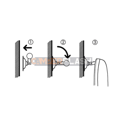 Soporte doble con ventosa - GES - APVDOP
