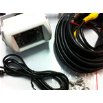 Weiße, wasserdichte CMOS-PAL-Rückfahrkamera mit 15-Meter-Kabel
